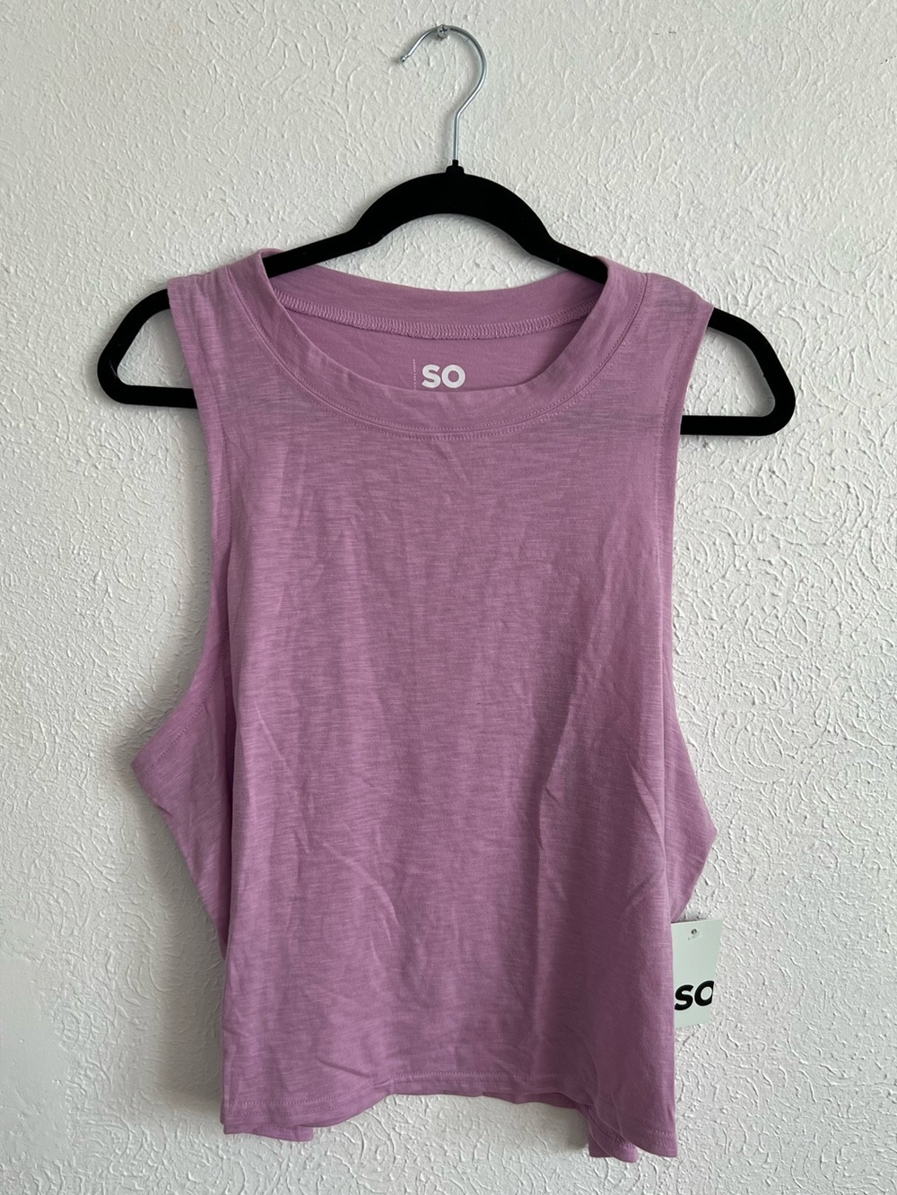 NWT SO Lavender Juniors Sleeveless Muscle Tank